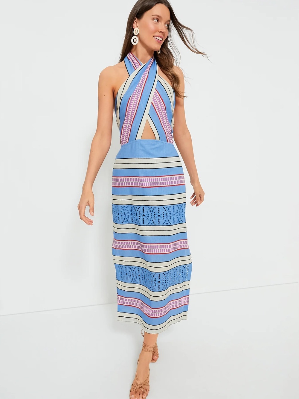 TUCKERNUCK Sorrento Stripe Ames Dress Size M Retail $398 Tuckernuck